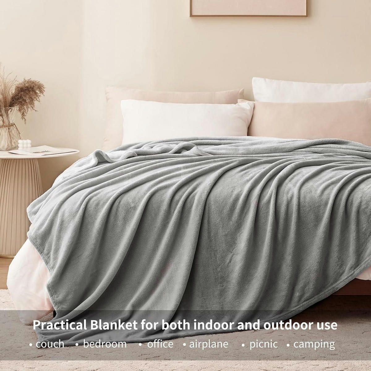 KUSCHELDECKE Flauschig 220 x 240 cm Grau - Grau, Textil (220/240cm)
