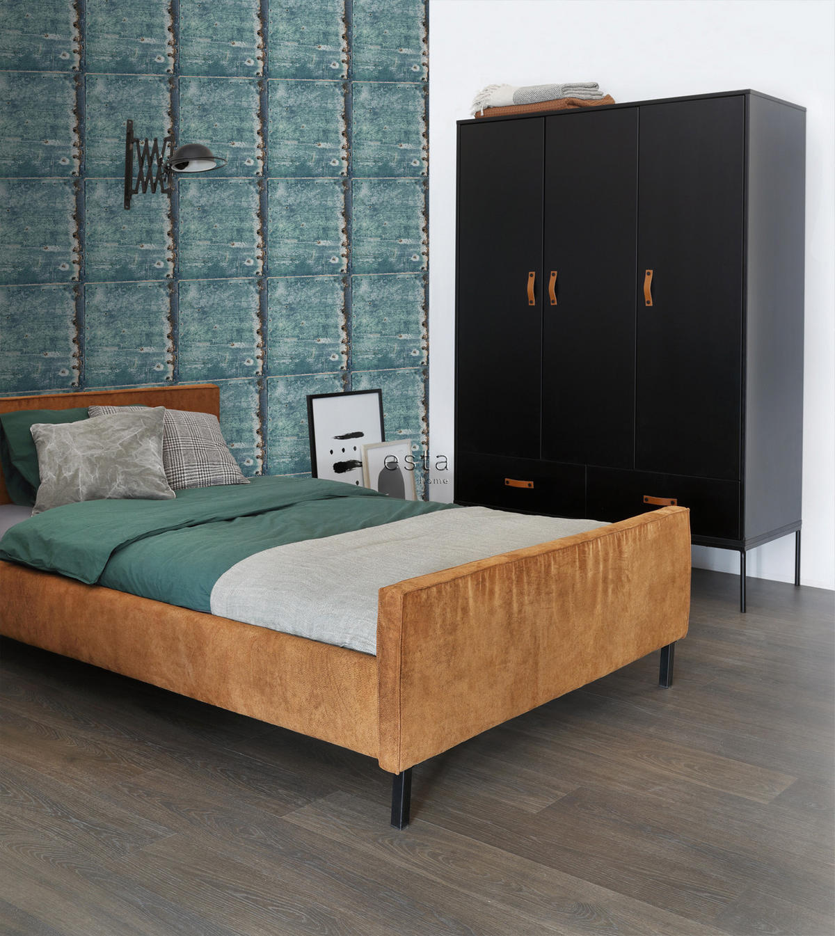 TAPETE Metallplatten 53 cm x 10.05 m - Türkis, Papier (53/1000cm) - ESTAhome