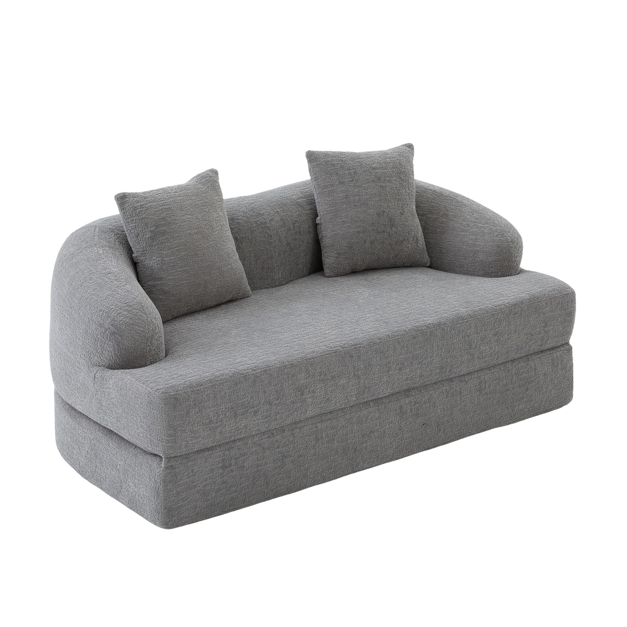 SCHLAFSOFA DE-33900 2-in-1 klappbar Hellgrau - Hellgrau, Textil (84/65/157cm) - ComfortXL