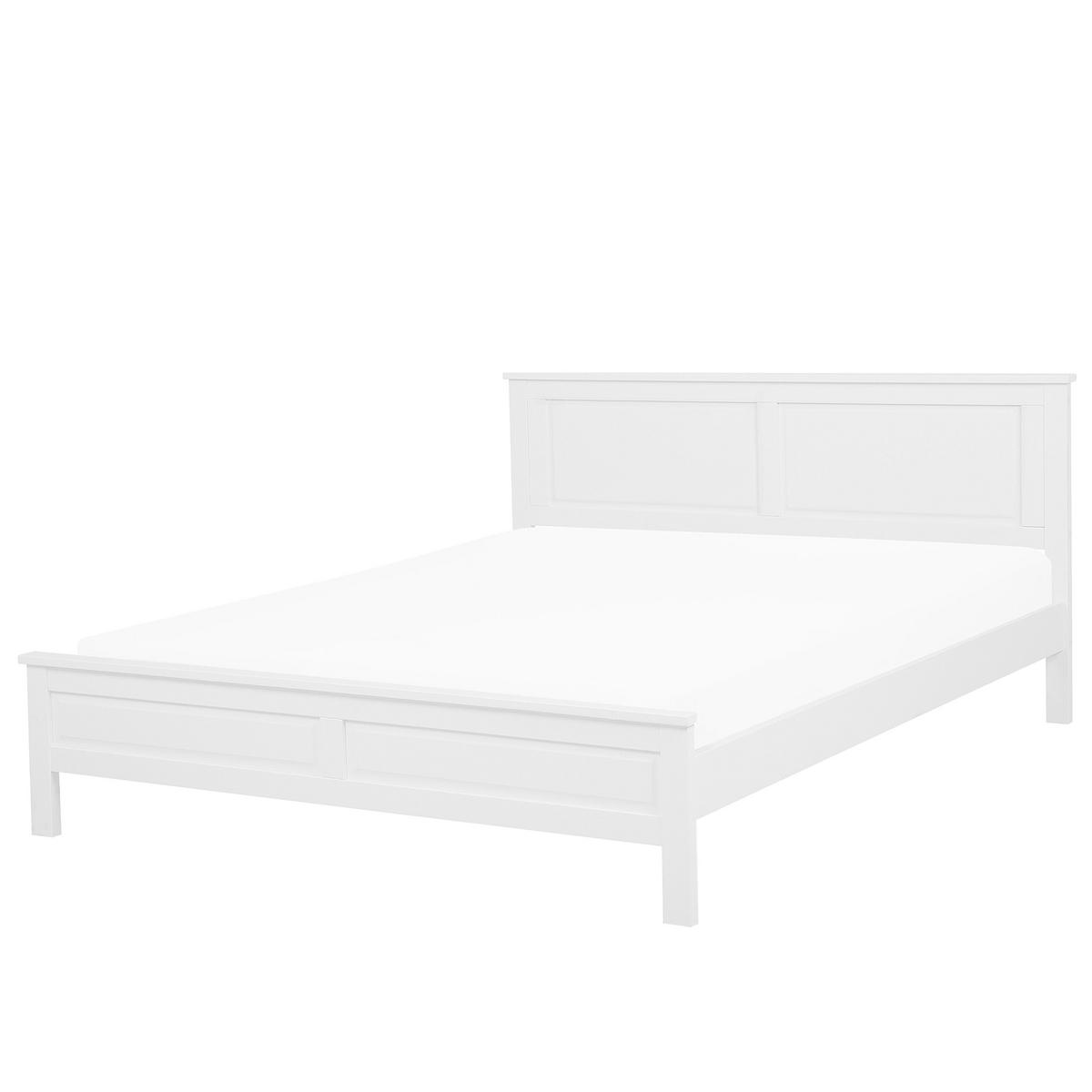 HOLZBETT 160/200cm Weiß Olivet - Weiß, Holz (160/200cm) - Beliani