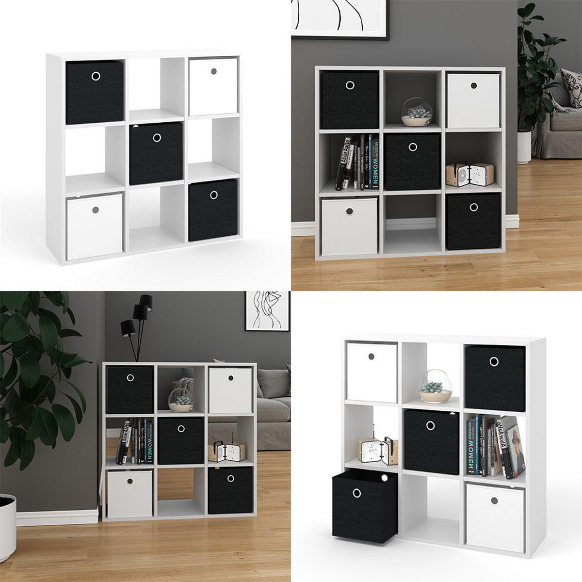 RAUMTEILER Hylda Weiß 82.8 x 82.8 cm - Weiß, Holzwerkstoff (82.8/82.8/26cm) - Vicco