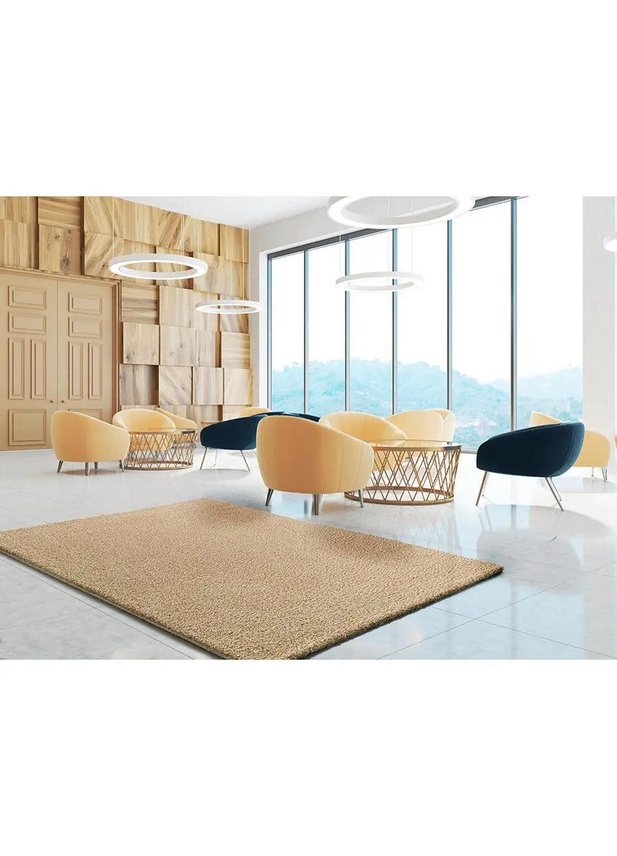 HOCHFLORTEPPICH Beige Norge 57/110 cm - Beige, Naturmaterialien/Textil (57/110cm) - Atticgo