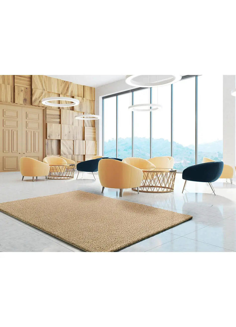 Thumbnail - Atticgo Hochflorteppich, Beige, Textil, Uni, Rechteckig, 57x110 cm, Oeko-Tex® Standard 100, für Fußbodenheizung geeignet...