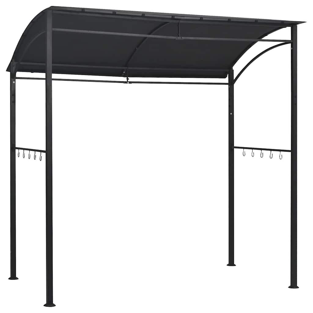 BBQ-PAVILLON 215/150/220 Cm Anthrazit Stahl - Anthrazit, Metall (215/220/150cm) - vidaXL