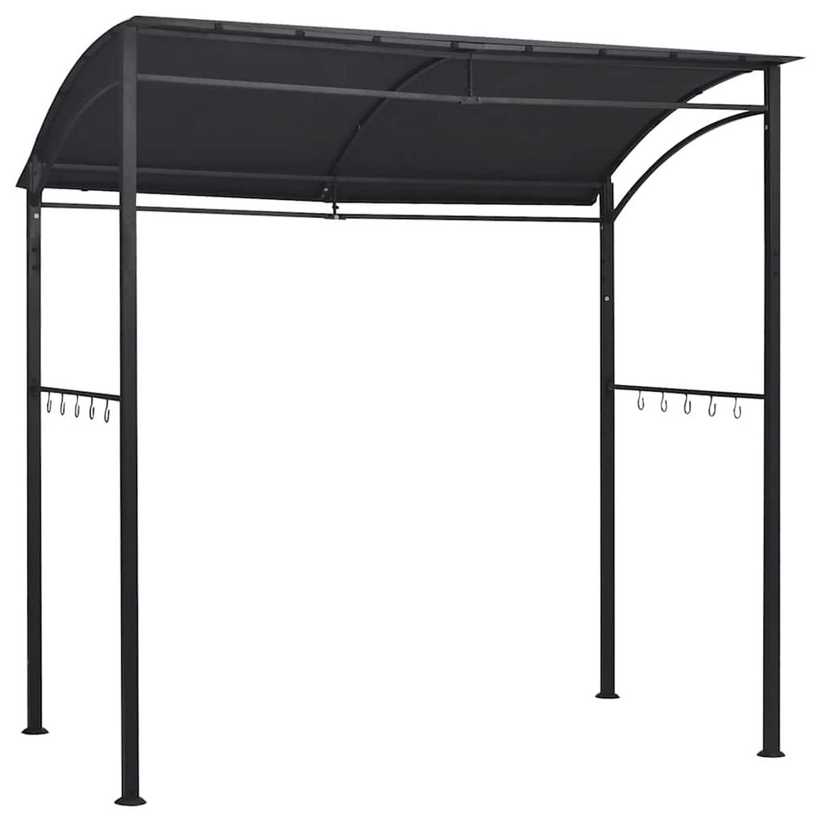 BBQ-PAVILLON 215/150/220 Cm Anthrazit Stahl - Anthrazit, Metall (215/220/150cm) - vidaXL
