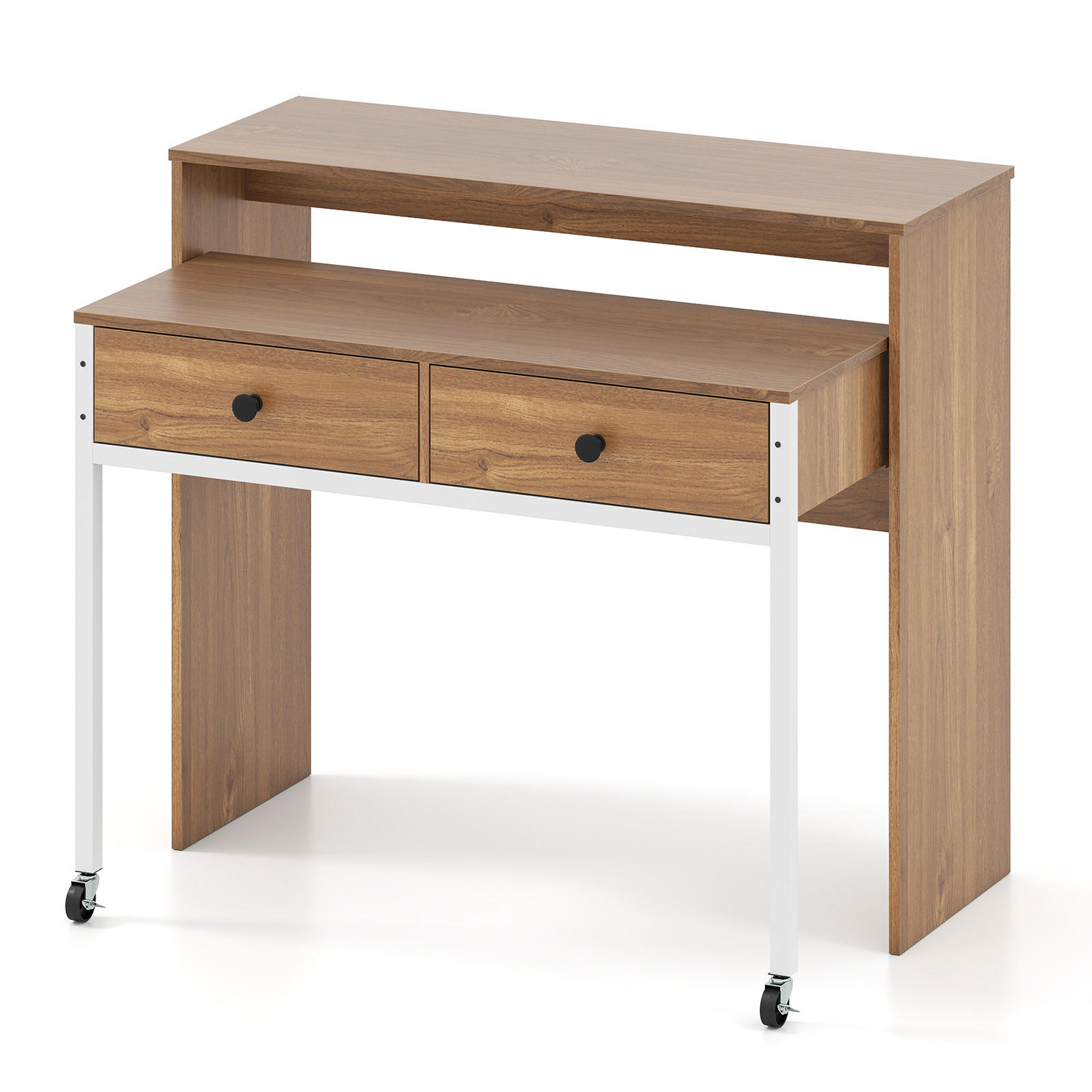COMPUTERTISCH Natur - Naturfarben, Holzwerkstoff (63/100/88cm) - COSTWAY