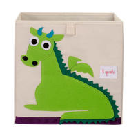 AUFBEWAHRUNGSBOX Drache 33x33x33cm - Naturfarben, Textil (33/33cm) - 3Sprouts