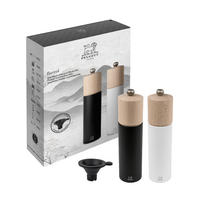 GESCHENKSET Boreal 21cm Pfeffer- & Salzmühle Buchenholz Schwarz/Weiß - Schwarz, Holz (5.4/21/5.4cm) - PEUGEOT