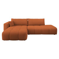 ECKSOFA Furyn O, Seite: Links - Schwarz/Bronzefarben, Holzwerkstoff/Kunststoff (262/145cm) - MIRJAN24