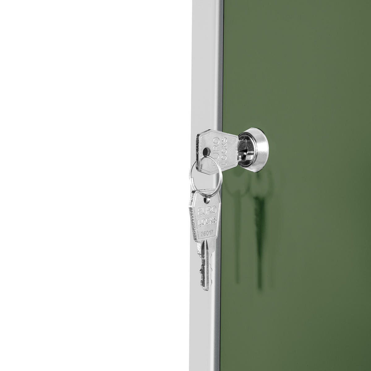 SCHLIESSFACHWÜRFEL 2x Blocky mit Zylinderschloss + 2 Schlüssel 40x40x40cm Lichtgrau/Grün - Grau/Grün, Metall (40/40/40cm) - PROREGAL