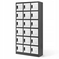 SCHLIESSFACHSCHRANK KAROL - Anthrazit/Weiß, Metall (90/185/40cm) - Jan Nowak