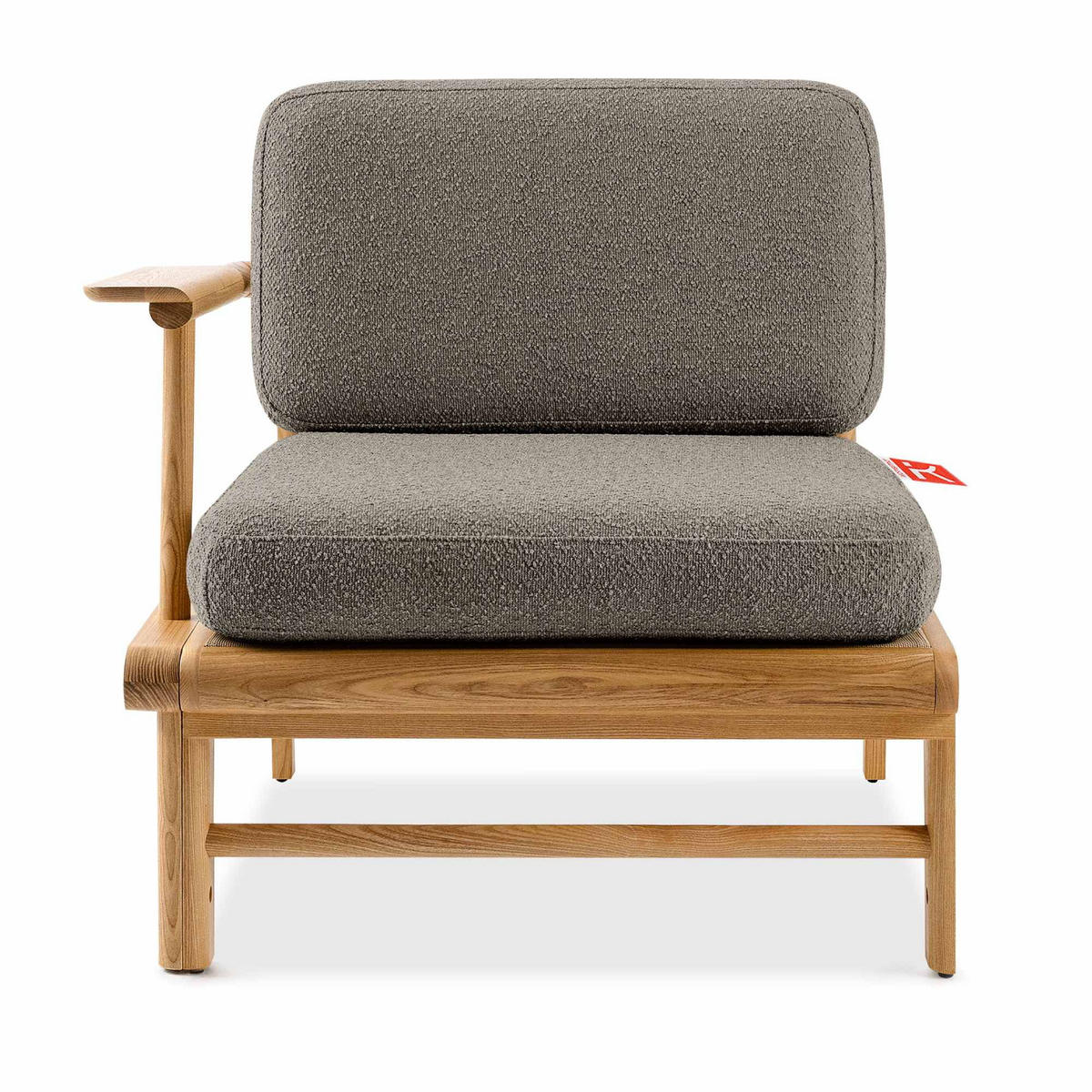 LOUNGESOFA ATREDA rechts - Grau, Holz/Textil (300/80/175cm) - KONSIMO®