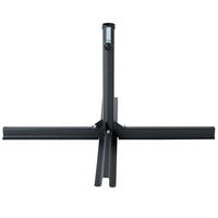 SONNENSCHIRMSTÄNDER schwarz Kreuzfuß 100/100 cm Vicchio - Schwarz, Metall (100/100cm) - Beliani