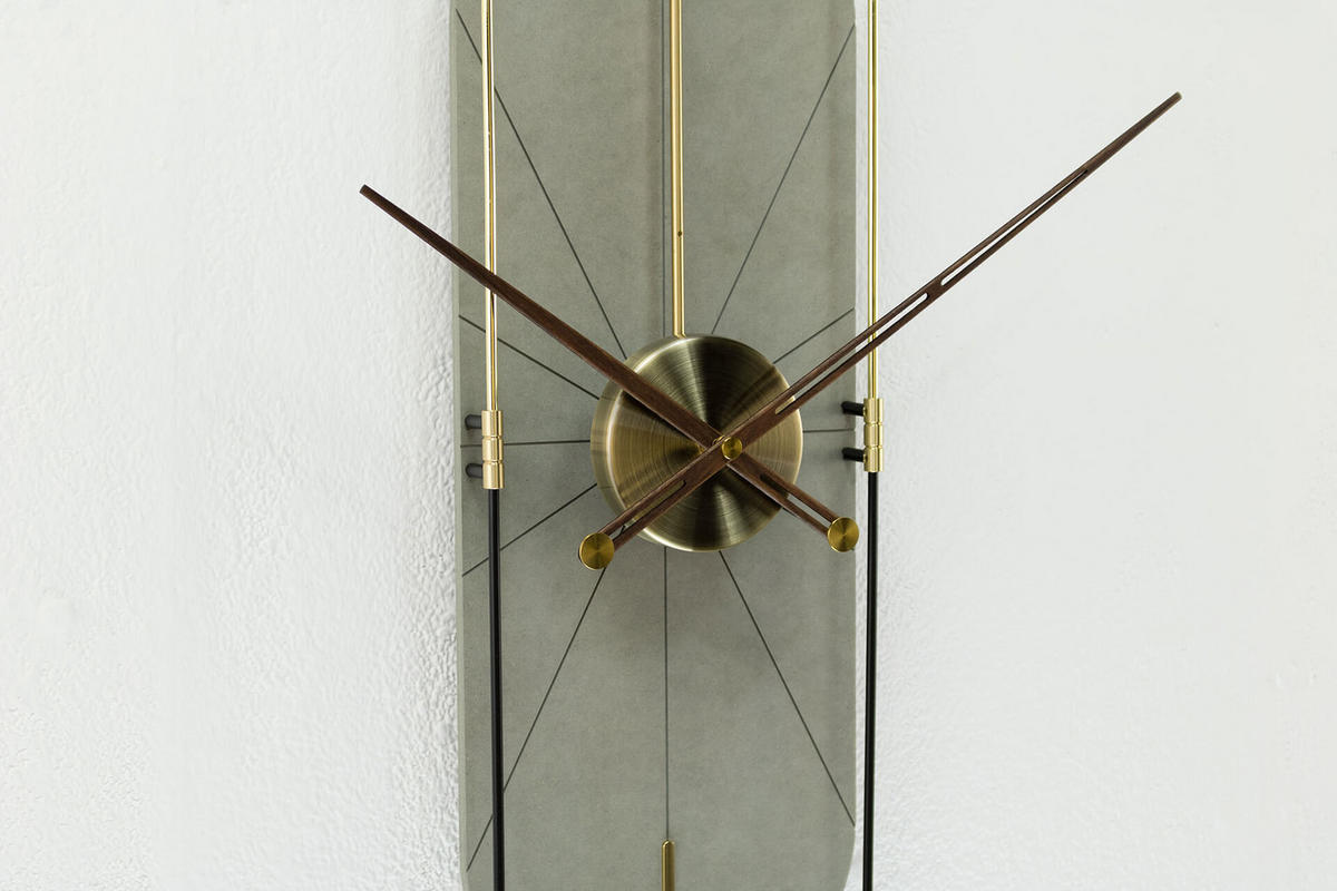 WANDUHR Design Grau 20/90 cm - Grau, Holzwerkstoff/Metall (2.71/90/2cm) - ONZENO