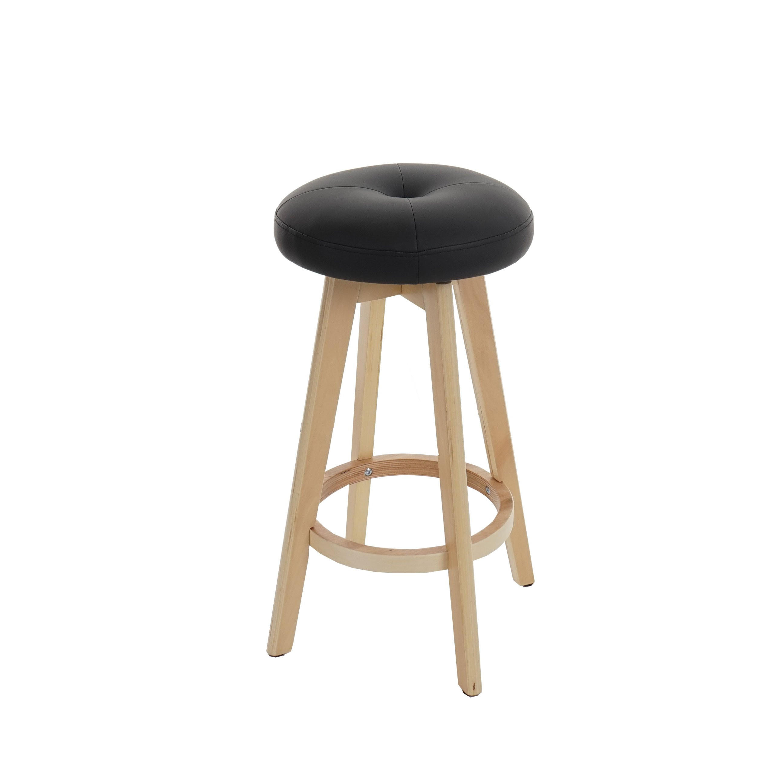 BARHOCKER Schwarz - Schwarz, Holz (45/67/45cm) - MCW