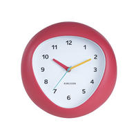 WANDUHR Funky Vibes Ø25,5 cm - Rot, Kunststoff (25/4.4/25cm) - Karlsson