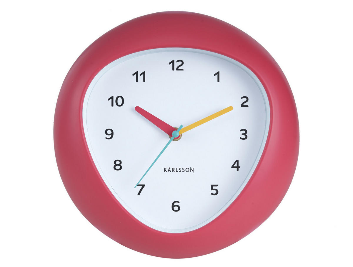 WANDUHR Funky Vibes Ø25,5 cm - Rot, Kunststoff (25/4.4/25cm) - Karlsson