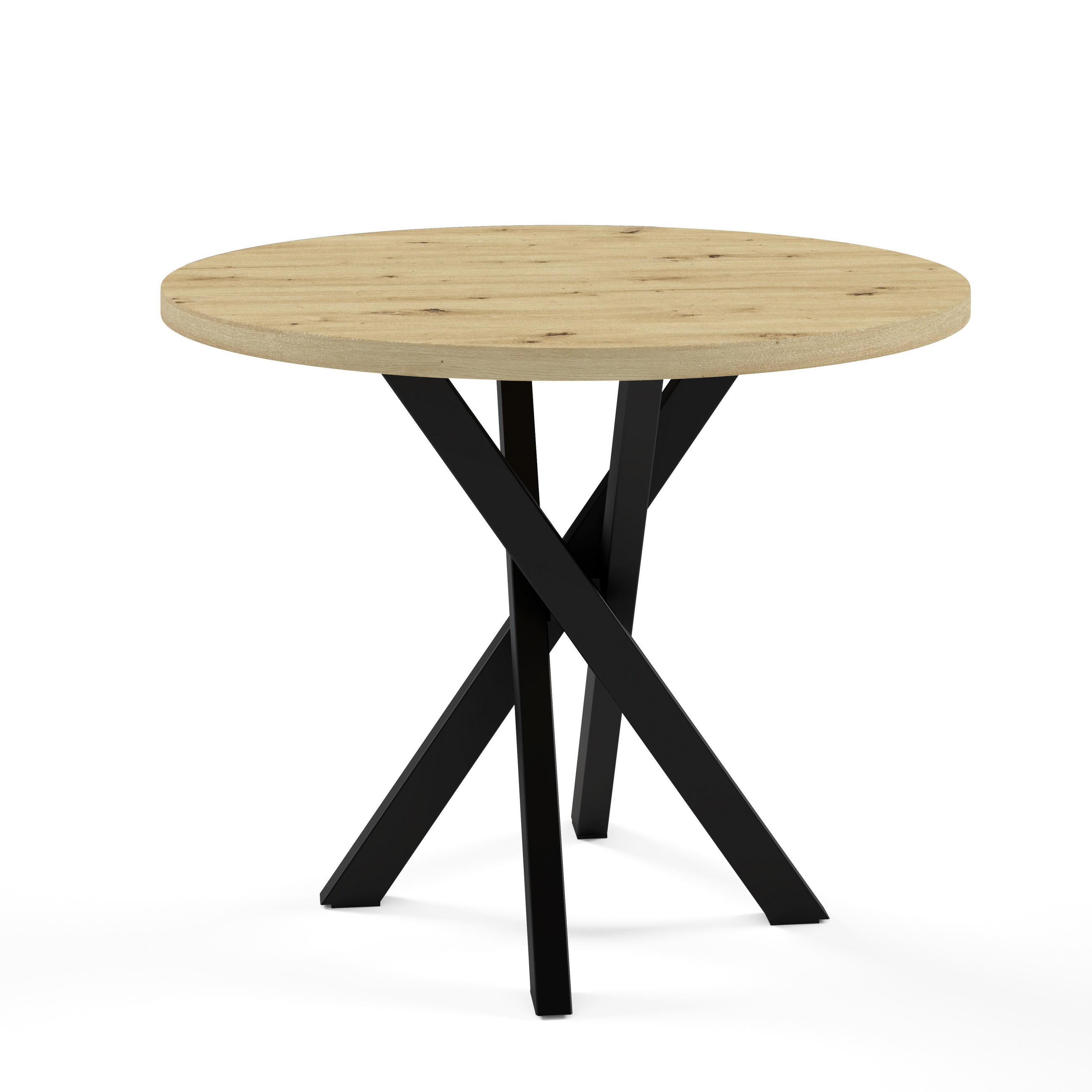 ESSTISCH CARLO 100 x 100 x 77 cm - Goldfarben/Schwarz, Holz (100/100/77cm) - MASSENO