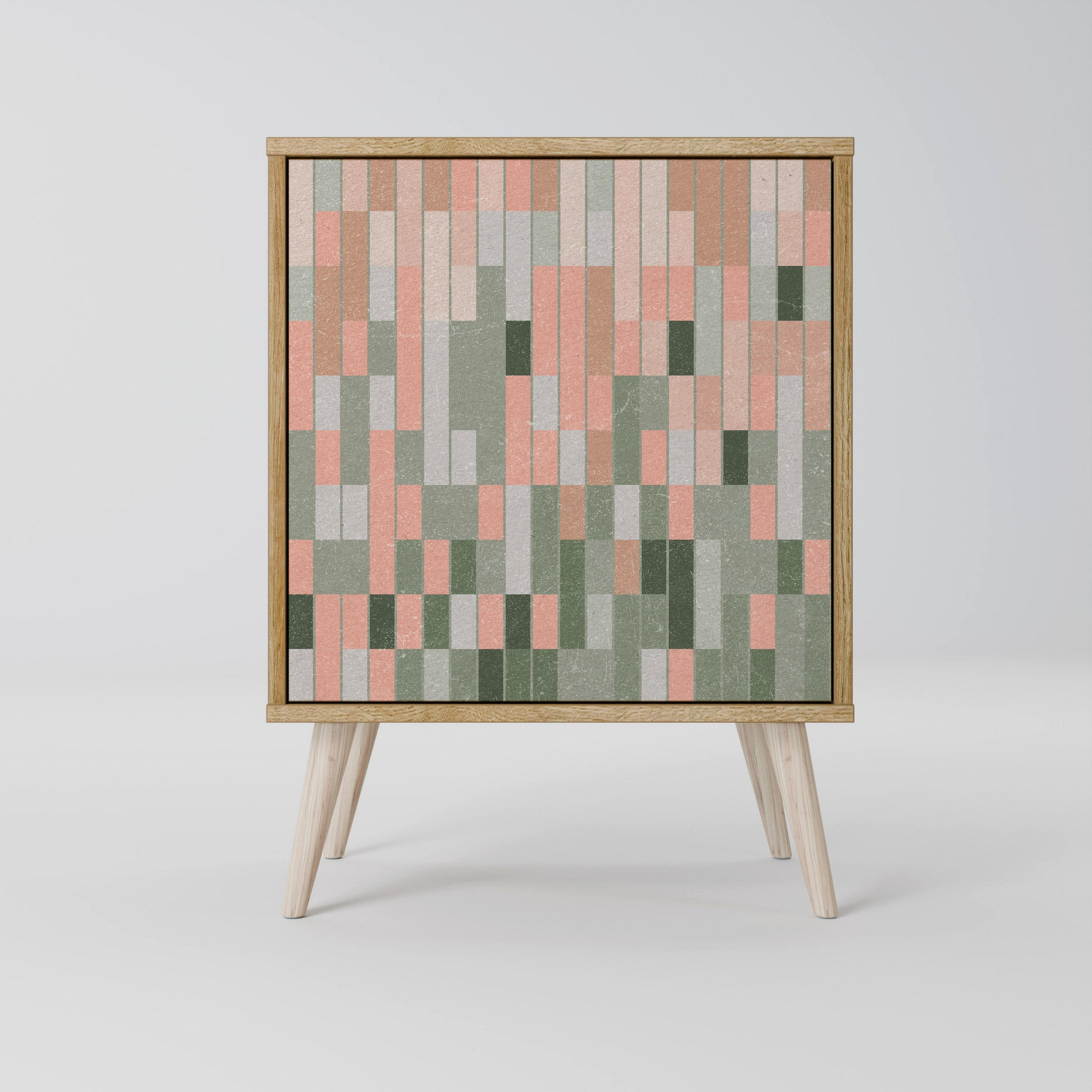 SIDEBOARD BUILDING THE FUTURE, Eichefarben, 57,5x42x77,5 cm, Schräge Buchenholzfüße - Eichefarben/Buchefarben, Holzwerkstoff/Buchenholz (57.5/77.5/42cm) - SpaceRebels