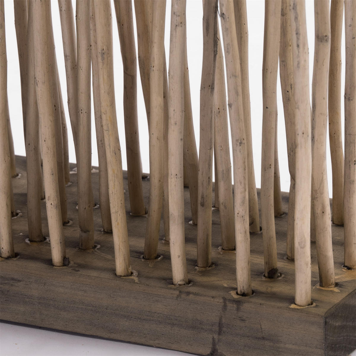 RAUMTEILER Kinki Weidenholz gewellt grau - Grau, Naturmaterialien (70/110/17cm) - CREEDWOOD