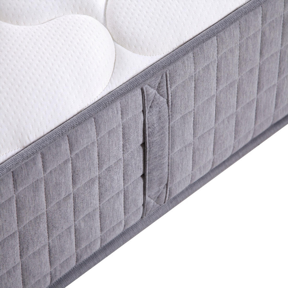 TASCHENFEDERKERNMATRATZE 7-Zonen Härtegrad H3, Ergonomisch, Weiß, 90/200/25 cm - Weiß, Metall (90/200cm) - Rolipo