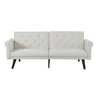 SCHLAFSOFA aus Leinen in Beige mit verstellbarer Rückenlehne - Beige, Textil (164/70/89cm) - Modfu