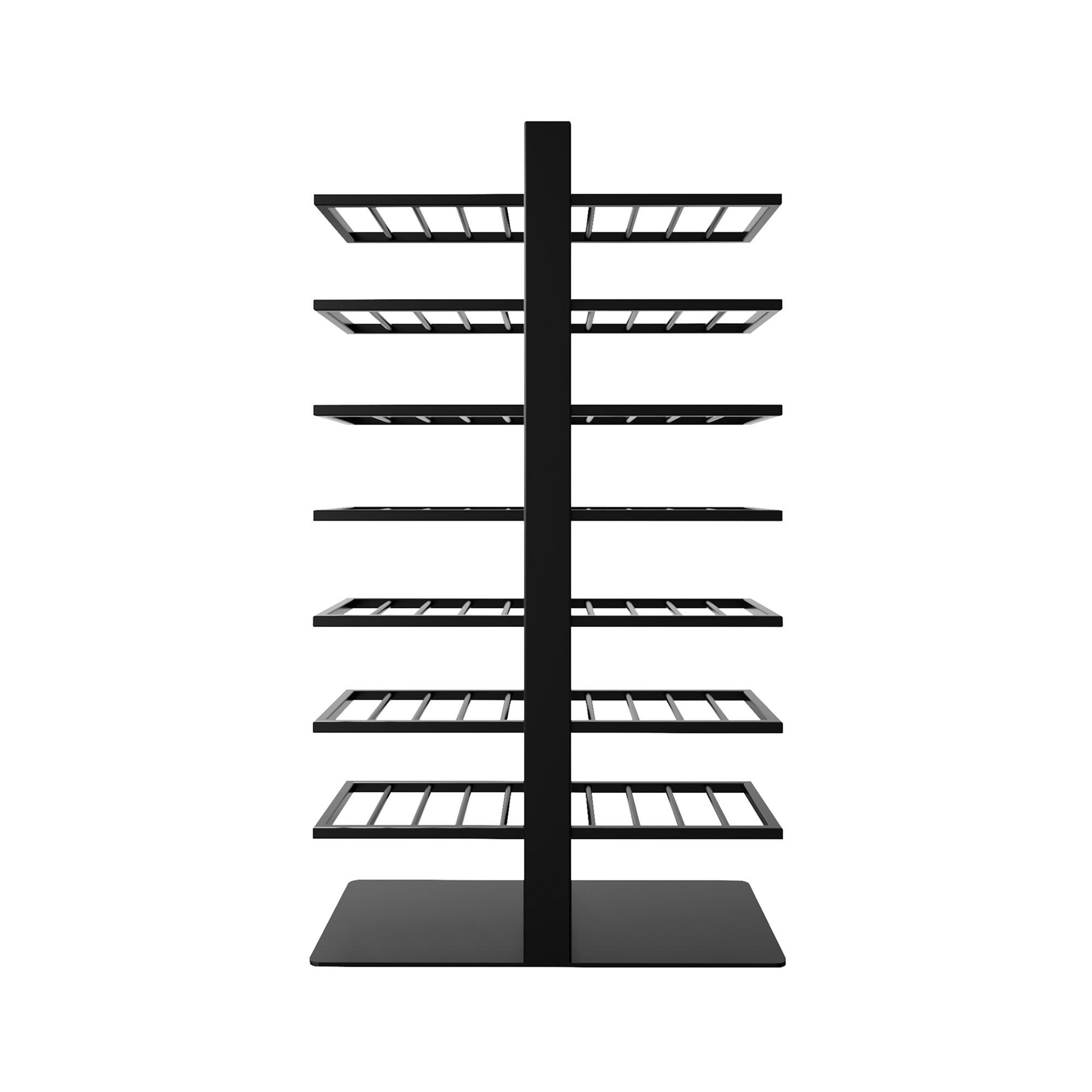 WEINREGAL Corse Metall,Schwarz, Für 70 Weinflaschen 140/80/30cm - Schwarz, Metall (30/140/80cm) - Metalo Pro