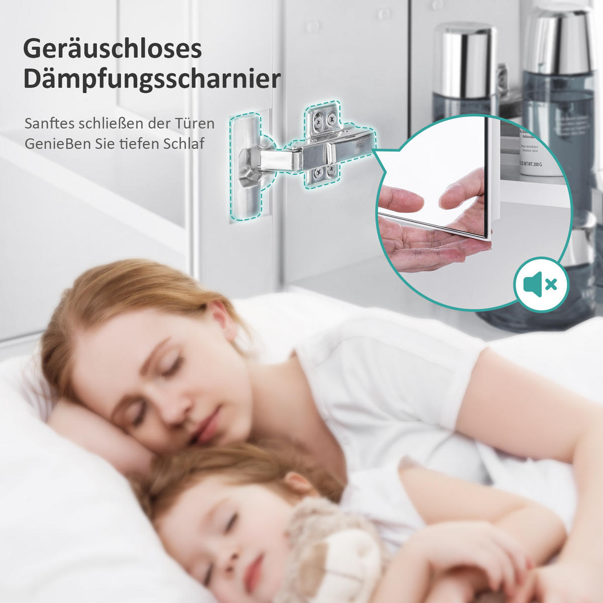 SPIEGELSCHRANK Weiß 85/65/14,5 - Weiß, Metall (65/65/85cm) - EMKE