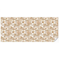 TAPETE - Blumen - künstlerisch - Gold - 450x200 cm - Beige, Papier (450/200cm) - OnlyWow