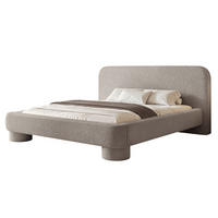 POLSTERBETT Frederico 140x200 cm Grau Bouclé – (Doppelbett mit Bettkasten, Lattenrost, rundes Kopfteil) - Grau, Holz/Holzwerkstoff (140/200cm) - Ravio