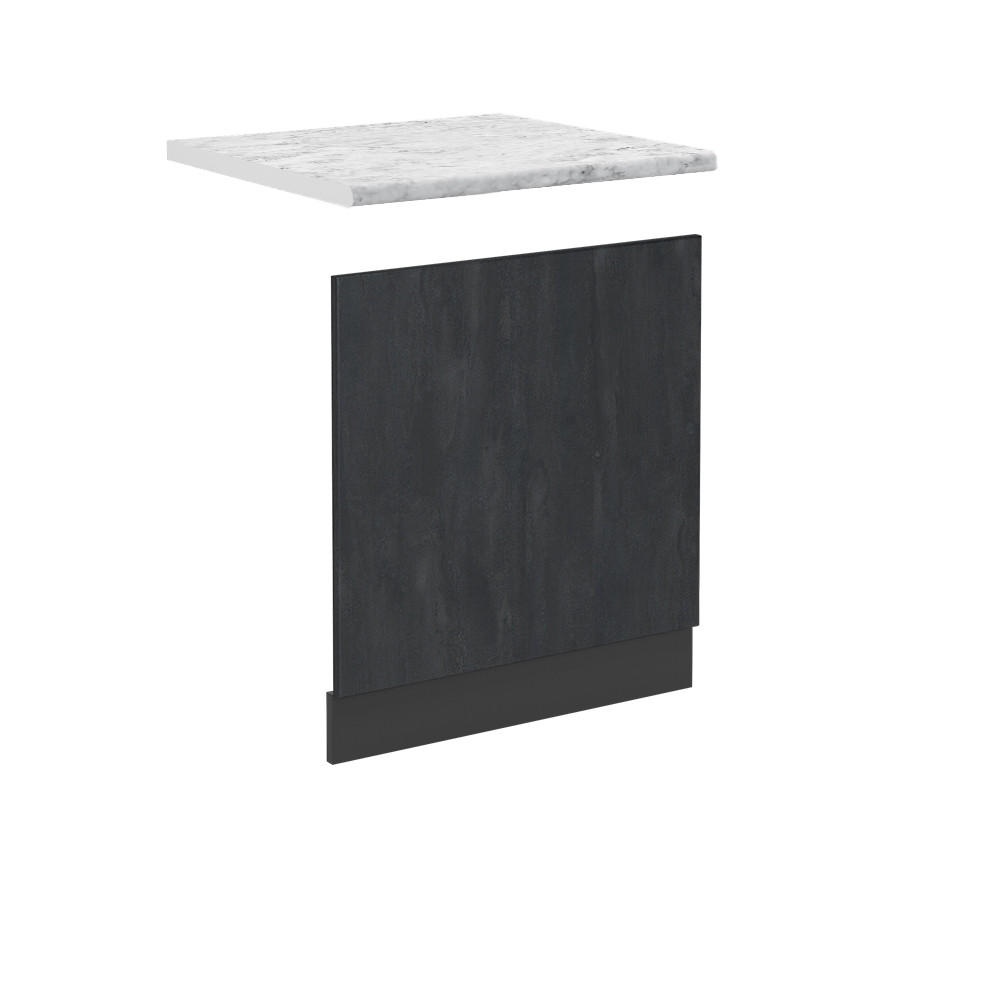 FRONTBLENDE R-Line Schwarz Beton 60 cm AP Marmor - Anthrazit/Schwarz, Holzwerkstoff (60/57.2/1.6cm) - Vicco