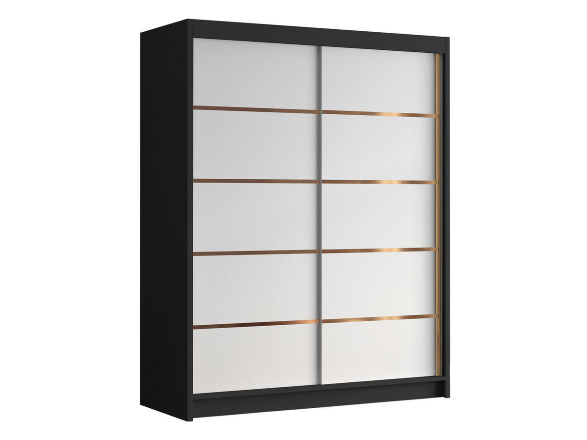 SCHIEBETÜRENSCHRANK Flavio IV - Goldfarben, Holzwerkstoff/Metall (150/200/58cm) - MIRJAN24