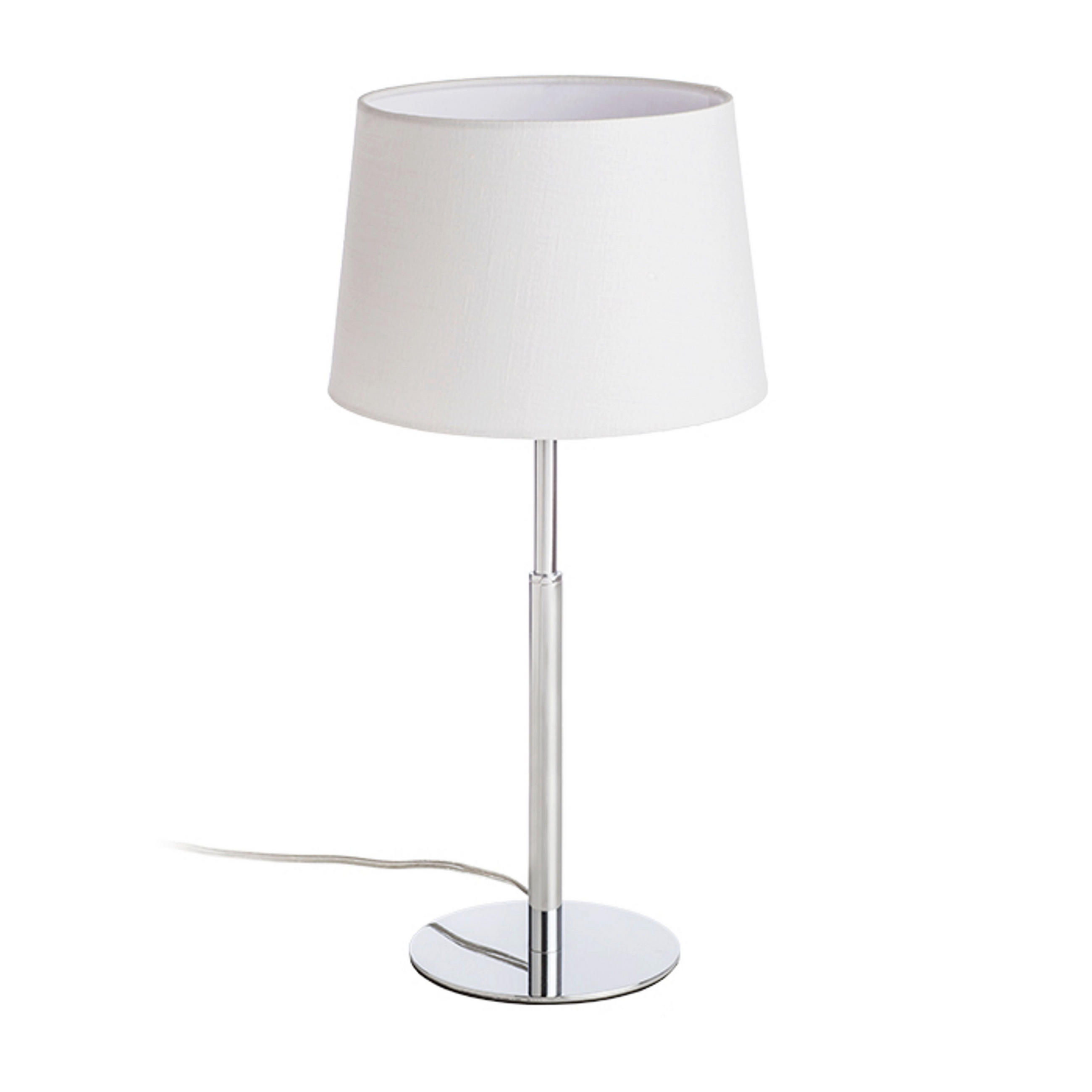 TISCHLEUCHTE BROADWAY Weiß Chrom 15 W - Weiß, Metall (23.5/23.5/47.5cm) - Rendl