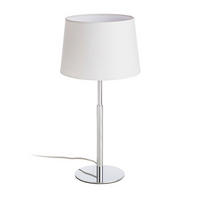TISCHLEUCHTE BROADWAY Weiß Chrom 15 W - Weiß, Metall (23.5/23.5/47.5cm) - Rendl