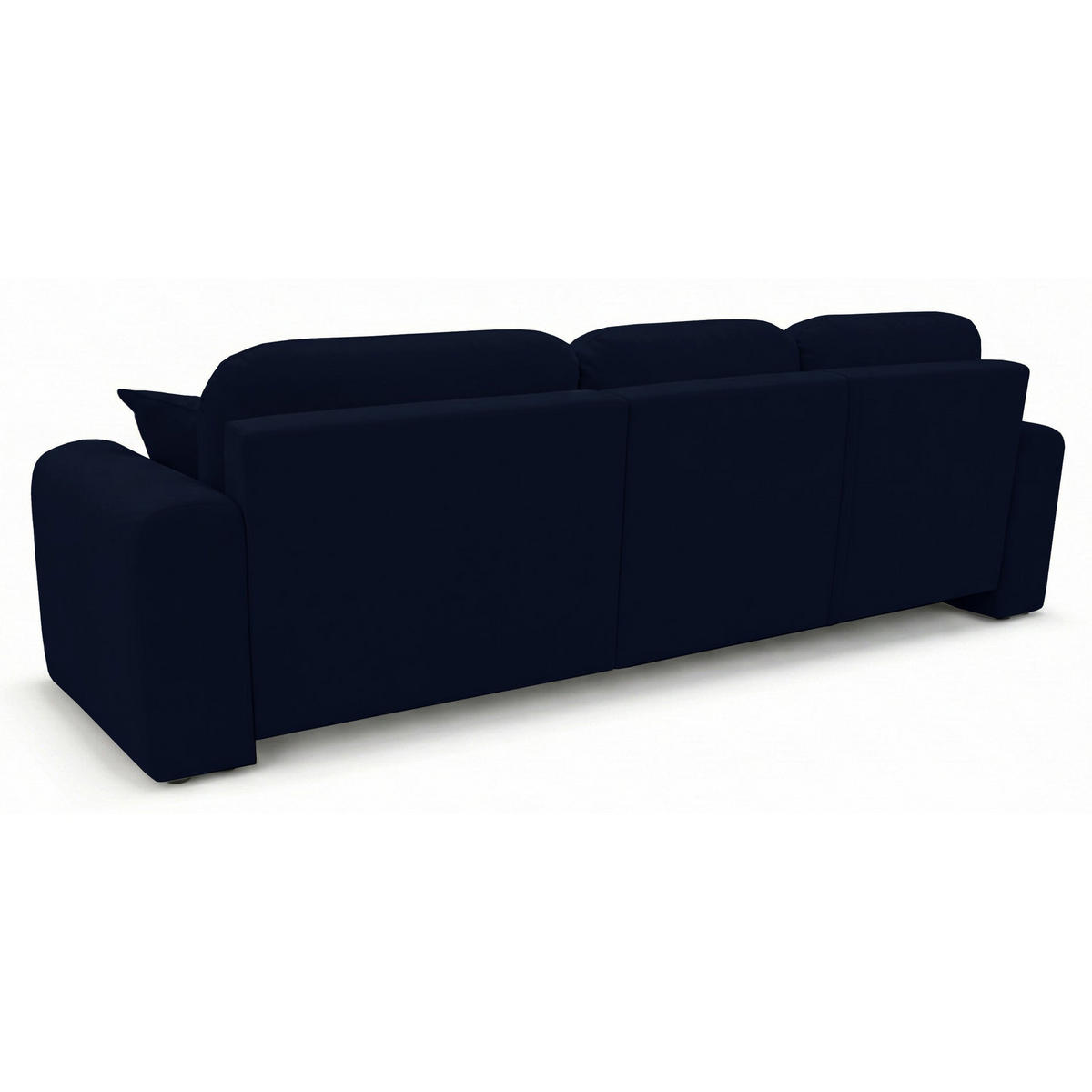 ROHOVÁ SEDAČKA Olido tmavomodrý zamat - čierna/tmavomodrá, textil/plast (245/150cm) - Selsey
