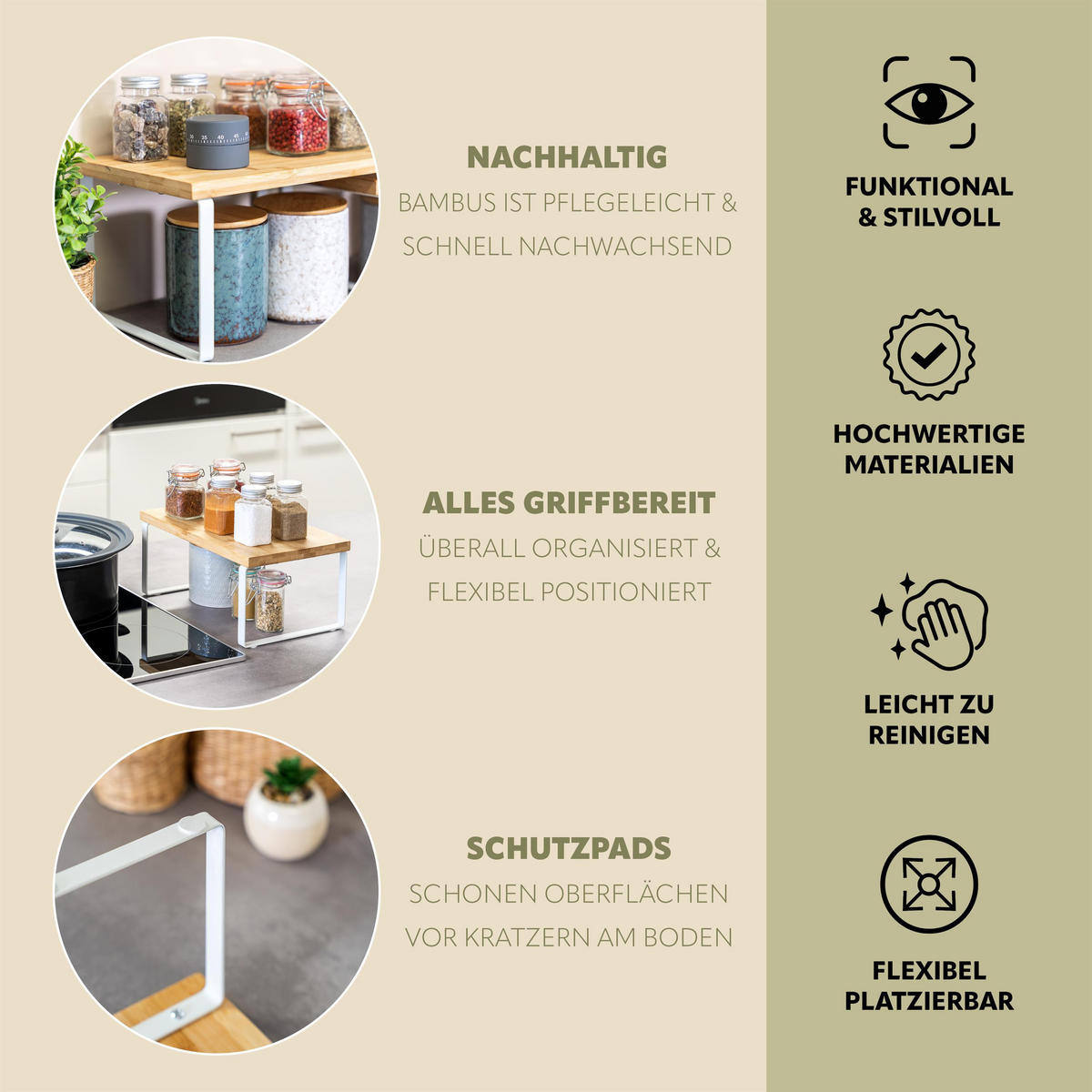 GEWÜRZREGALE 2er-Set, weiß - Weiß, Holz (30/16/20cm) - bremermann