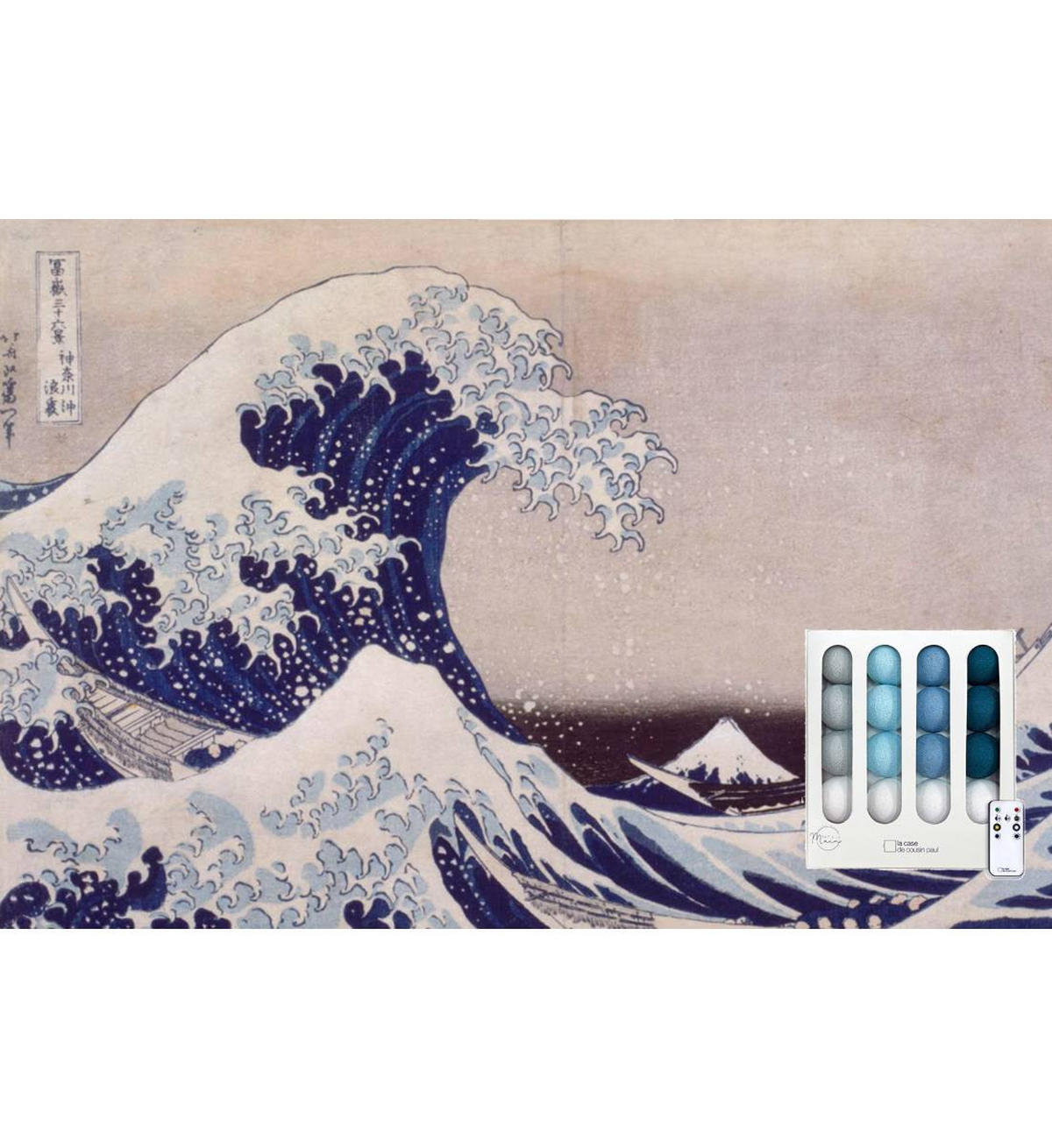 LICHTERKETTE LED Boxen - La Vague - Blau - Blau, Textil (165cm) - La case du cousin paul