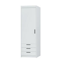 DREHTÜRENSCHRANK ELENORA 59,9/190,5/53cm 1-türig Weiß - Weiß, Holzwerkstoff (59.9/190.5/53cm) - MASSENO