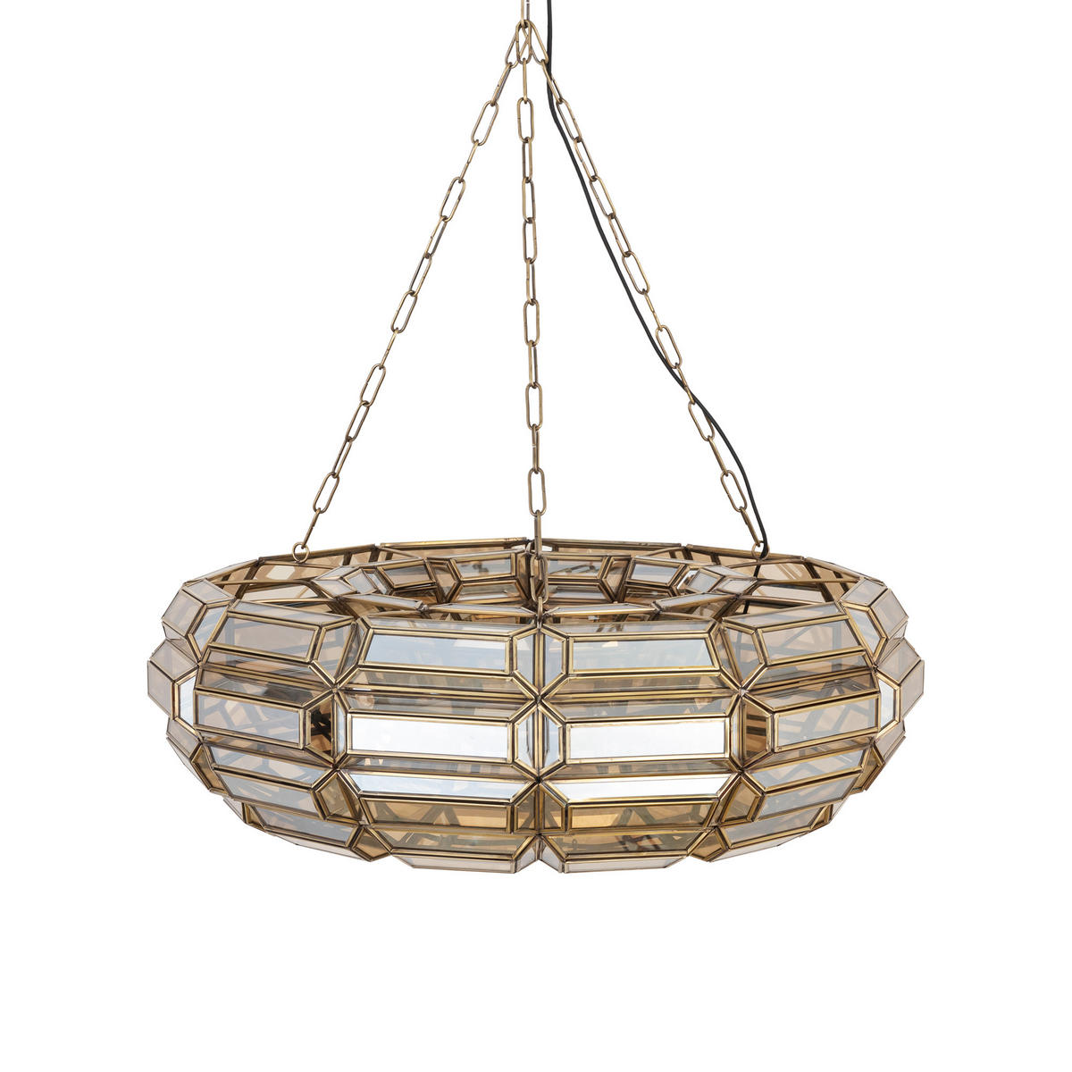 HÄNGELAMPE Thyro Gold 70/70/21cm - Goldfarben, Glas (70/70/21cm) - PTMD Collection