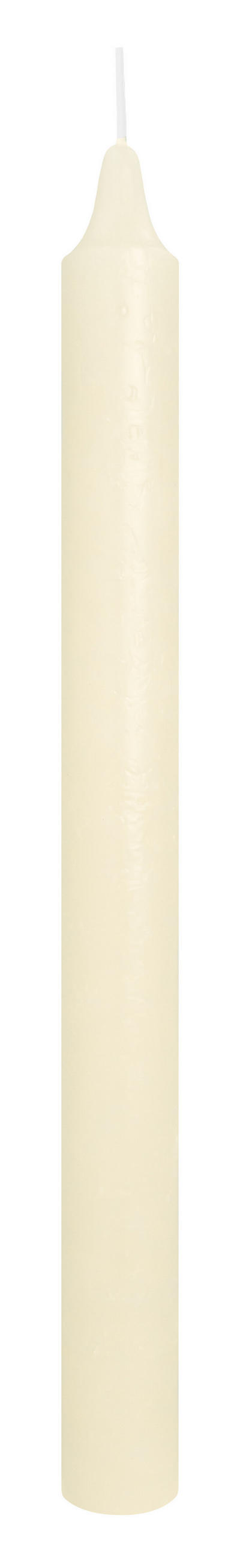 MARBLE Leuchterkerzen durchgefärbt Elfenbein 250 x 22 mm, 20er Set - Beige, Paraffin (2.2/25/25cm) - Wiedemann Kerzen