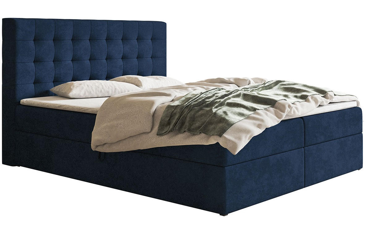 BETT Blau FOX 2 180x200 cm - Blau, Textil (180/200cm) - Sepro Meble