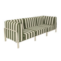 GARTENSOFA mit 3 Sitzplätzen, Khakigrün - Grün, Textil (80/78/216cm) - Oviala