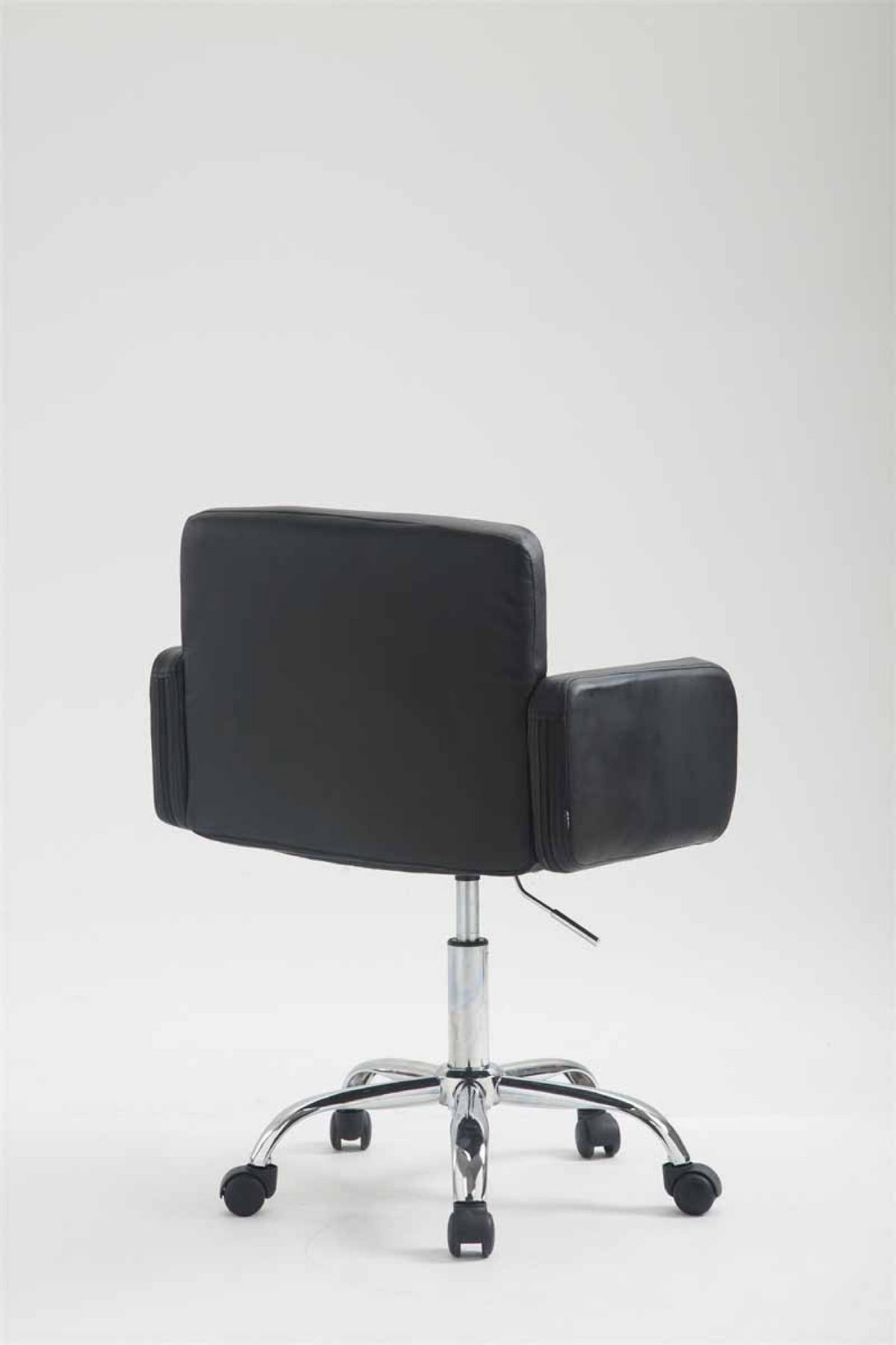 ARBEITSHOCKER Lausanne Kunstleder schwarz - Schwarz, Metall (60/89/52cm) - TPFLiving