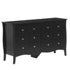 KOMMODE 6 Schubladen Metallgriffe schwarz Winchester - Schwarz, Holzwerkstoff (130/75/40cm) - Beliani