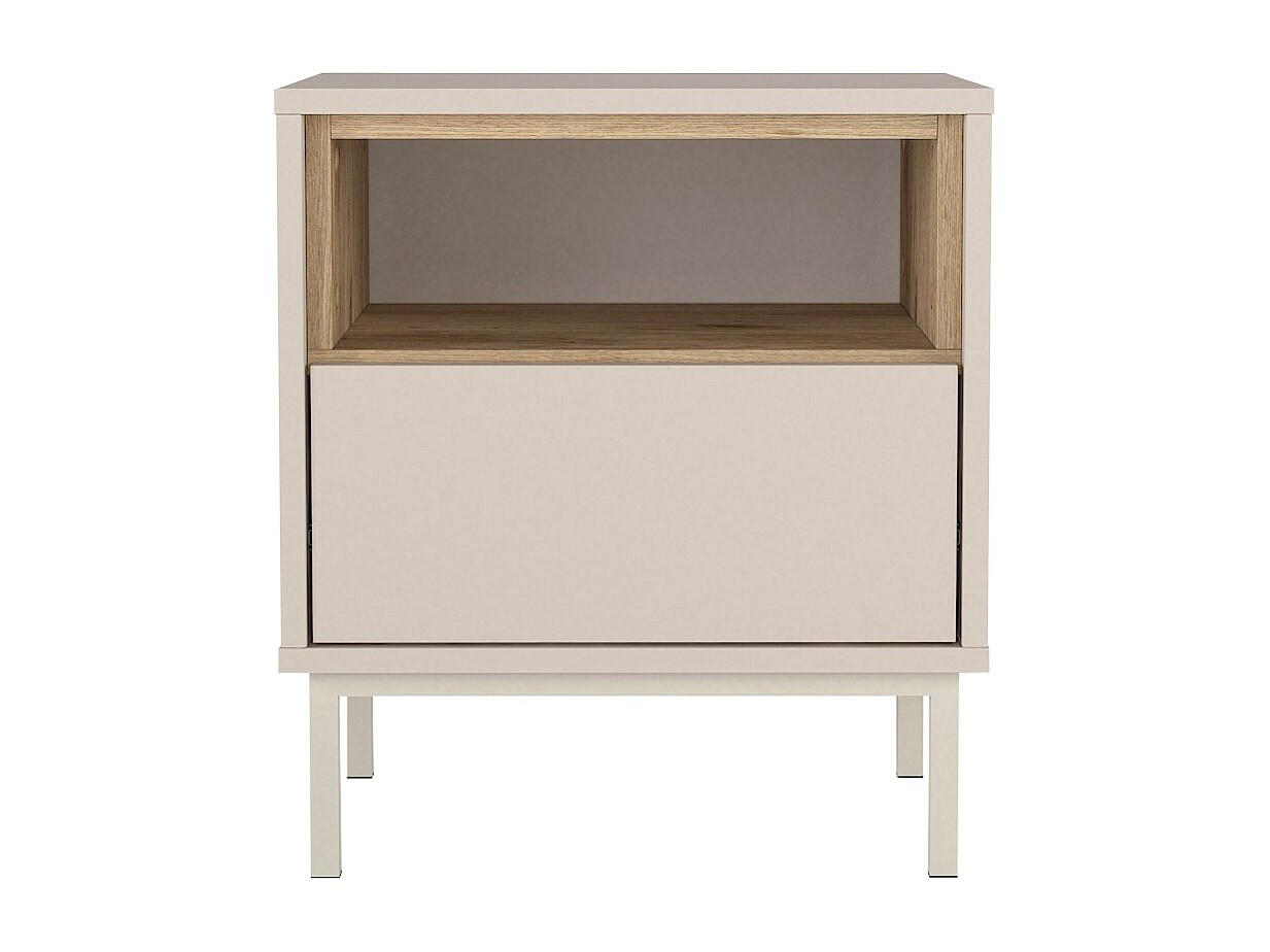 NACHTTISCH - 50 x 40 - holz - beige, naturfarben hell Fazyra - Beige/Naturfarben, Holz (50/56/40cm) - Vente-Unique