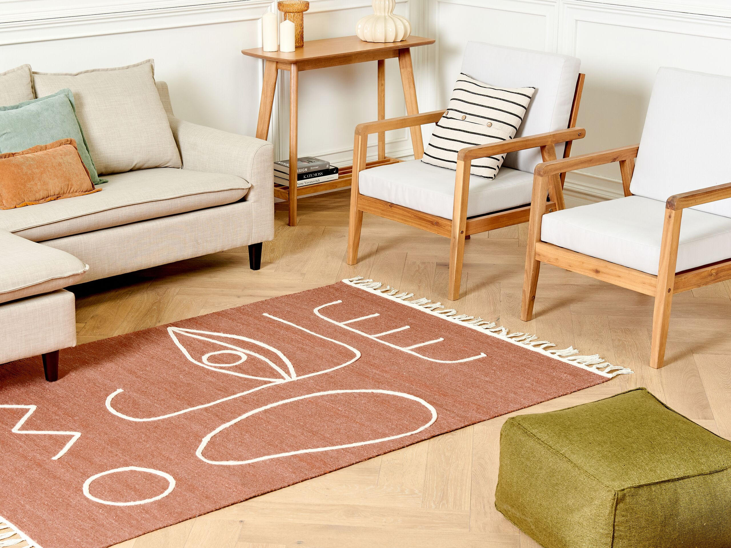 OUTDOOR-TEPPICH Yavu 200/140 cm - Rot, Kunststoff (140/200cm) - Beliani