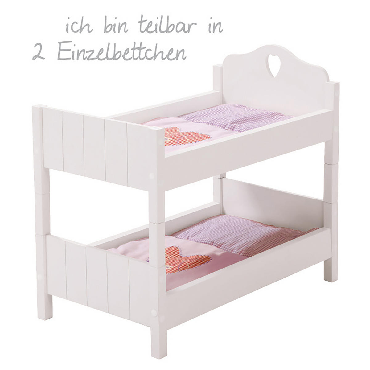 PUPPENETAGENBETT Fienchen - Weiß, Holzwerkstoff (30/45.5/52cm) - Roba