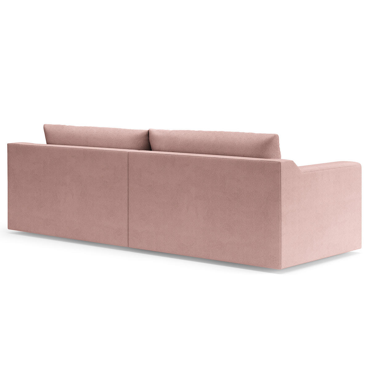 BIG-SOFA - Hellrosa, Kunststoff/Textil (274/90/112cm) - home24