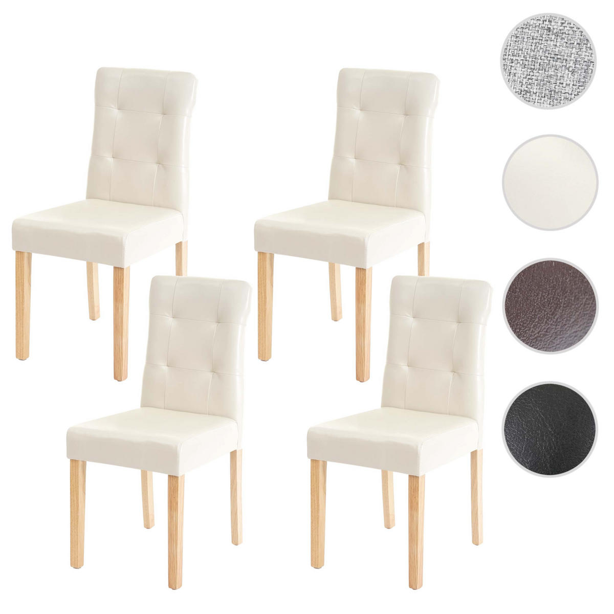 ESSZIMMERSTUHL Beige 4er-Set - Beige, Textil (41/88/55cm) - MCW