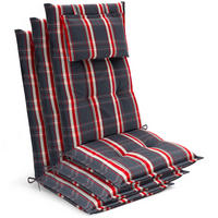 HOCHLEHNER Highlux HL 120x52x7cm Grau-Rot-Kariert (3tlg) - Rot, Textil (52/120cm) - Beautissu 